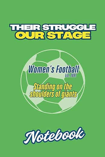 Green cover notepad with "Their struggle our stage" on it.